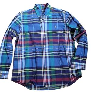 Polo Ralph Lauren Classic-Fit Plaid Button-Down Cotton Oxford Shirt